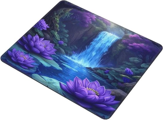 Muismat - Bureaumat - Precisie Gaming - Antislip Basis - 240x200 cm - Paars Lotus
