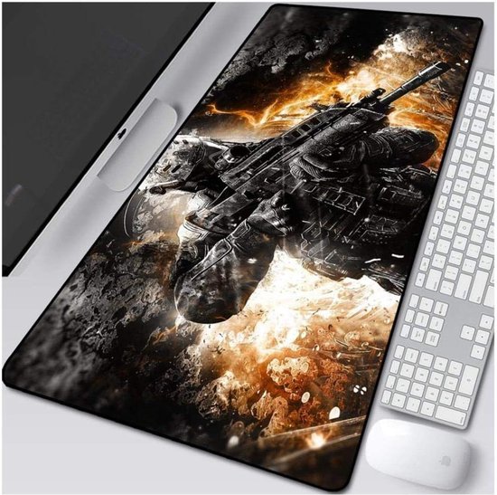 Muismat Call of Duty 800 x 300 mm muismat, Speed ​​​​​​​​​​​​​​​​​ Gaming muismat, geavanceerde XXL grote muismat met 3 mm dikke basis, voor notebooks, PC, H