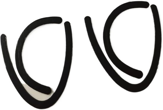 Muisvoeten Vervanging - Antislip Gliders - Soepel Glijden - Gebogen Rand Ontwerp - 2 Sets Pak - Zwart