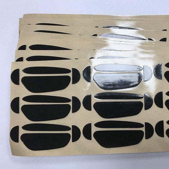 Muisvoeten Vervanging - Muis Gliders - Gaming Prestaties Verbeteren - Afgeronde Gebogen Randen - 2 Sets - Zwart van Merkloos