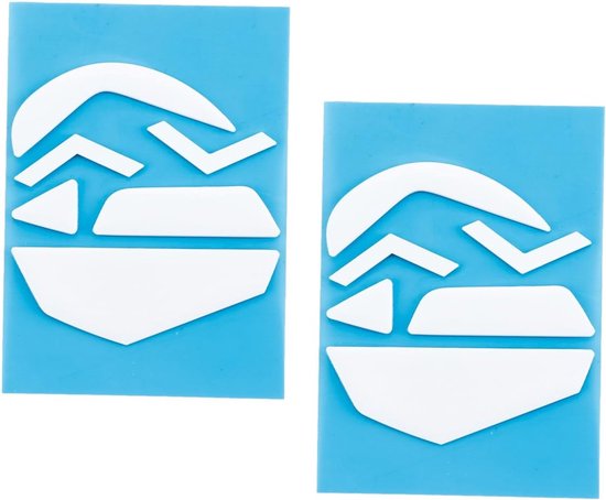 Muisvoetjes Stickers - Gaming Accessoires - Soepeler Gamen - Afgeronde Randen - 2 Sets - Wit