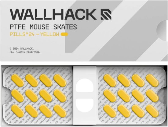 Muisvoetjes Vervanging Set - Glijdende Stickers - Precisie Gaming - Puur PTFE Materiaal - 7 x 14 mm - Geel