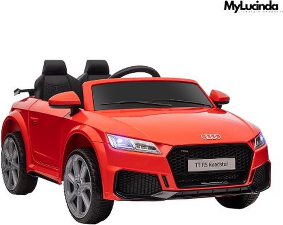 Mylucinda® Elektrische Auto Voor Kinderen – 3-6 Jaar – Met Afstandsbediening en Muziekverlichting – Laadvermogen 30 kg – Rood van Mylucinda