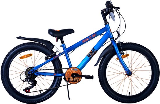 NERF Kinderfiets - Jongens - 20 inch - Satijn Blauw - 2 Handremmen van Nerf