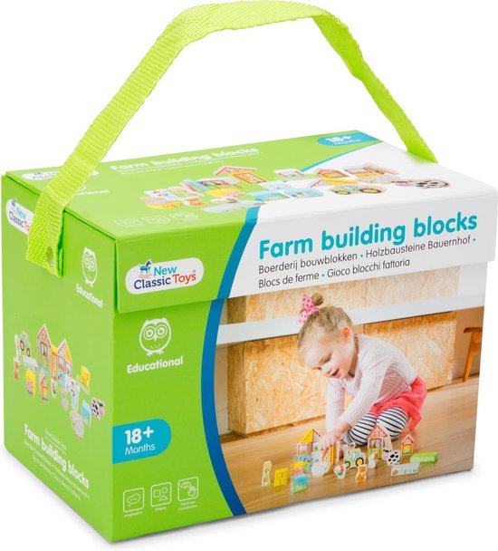 New Classic Toys Houten Blokken - Boerderij van New Classic Toys