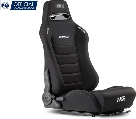 Next Level Racing - ERS3 Elite Verstelbare Racestoel - Stof & Simaero Mesh - Ademende Stof - Zwart van Next Level Racing