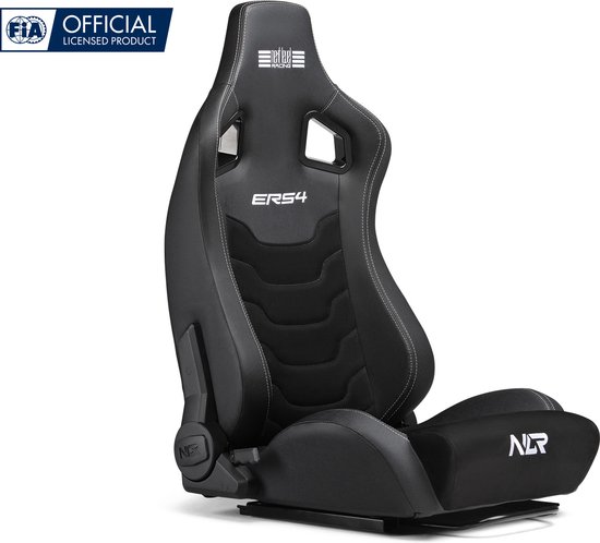 Next Level Racing - ERS4 Elite Racing Stoel - Verstelbare Rugleuning - PU Leer & Suede Editie - Zwart van Next Level Racing