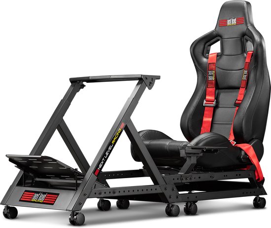 Next Level Racing GT Track Cockpit - Racestoel - Compatibel met Logitech/Thrustmaster/Fanatec van Next Level Racing