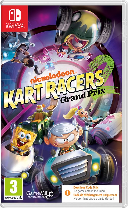 Nickelodeon Kart Racers 2: Grand Prix - Switch (Code in a Box) van Nickelodeon