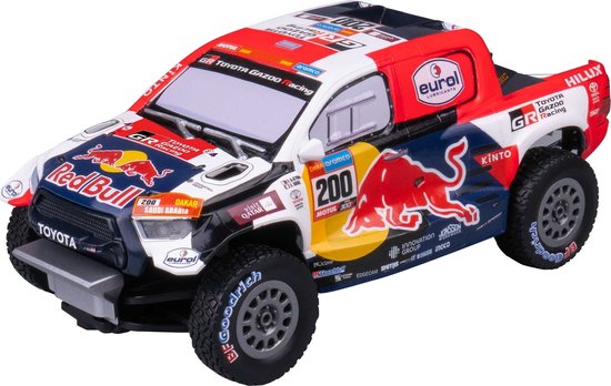 Nikko RC Auto - Dakar Night Mode: Toyota Gazoo Racing Red Bull - 9 km/h - Led Verlichting - voor kinderen vanaf 6 Jaar - Blauw/Rood 1:18 van Nikko