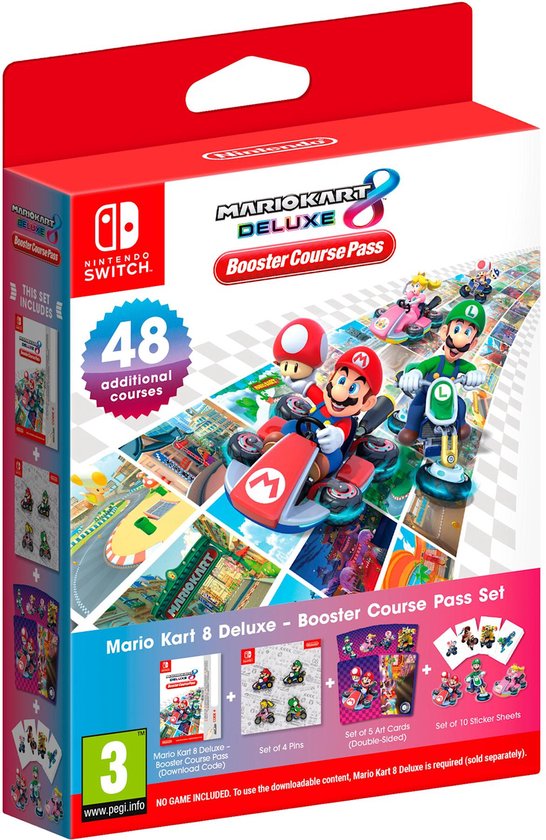 Nintendo Mario Kart 8 Deluxe – Booster Course Pass, Downloadable Content (DLC) voor videogames, Nintendo Switch, Mario Kart 8 Deluxe, Duits, Nederlands, Engels, Spaans, Frans, Italiaans, Japans, Portugees, Russisch, E (Iedereen), 06/10/2023 van Nintendo