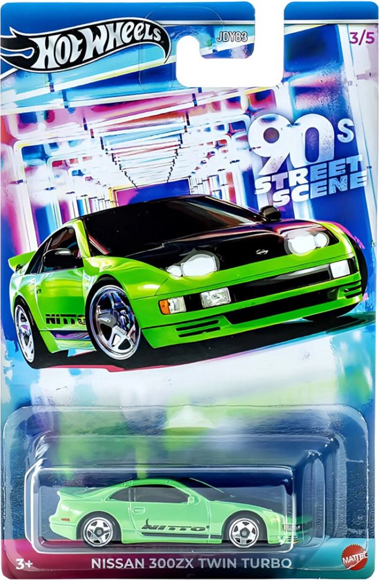 Nissan 300ZX Twin Turbo | 90’s Street Scene | 1:64 HotWheels JCB59 van Hot Wheels