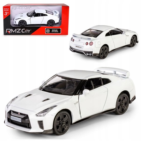 Nissan GT-R R35 2017 Modelauto 1:38 - Witte Sportwagen set Pull-Back van Nissan