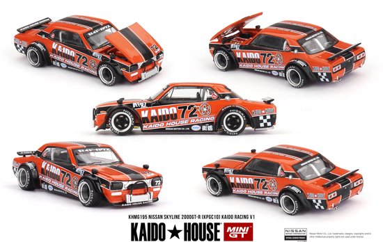 Nissan Skyline 2000GT-R Kaido Racing V1 | Kaido House | 1:64 MiniGT KHMG195 van Merkloos