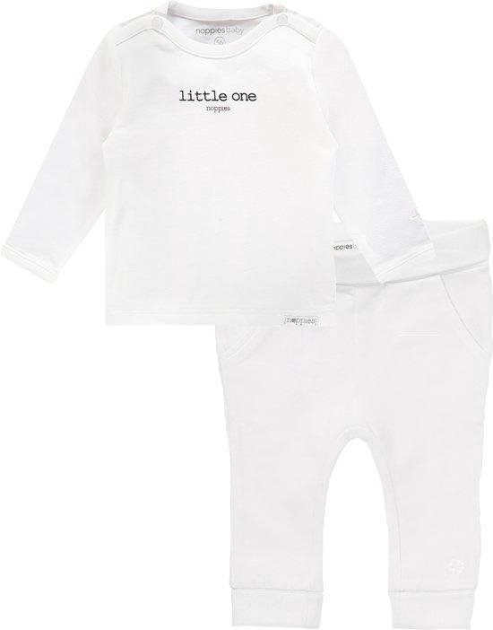 Noppies Set(2delig) Unisex Shirt Wit Broek Wit - Maat 50 van Noppies