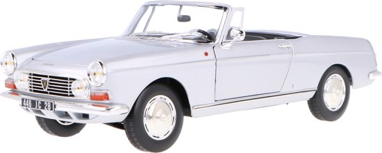 Norev (184835) Peugeot 404 Cabriolet 1967 zilver. Miniatuurauto / Schaal 1:18 van Norev