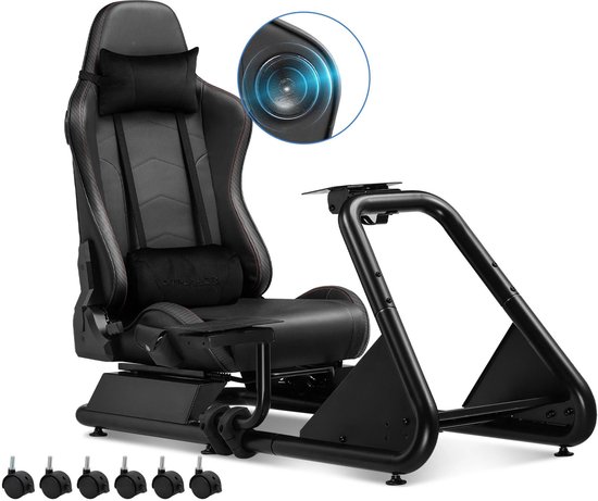 Norvia Professionele Race Simulator - Gaming Cockpit - Playseat - Racing Seat - Verstelbaar - Geschikt Voor Verschillende Merken van Merkloos