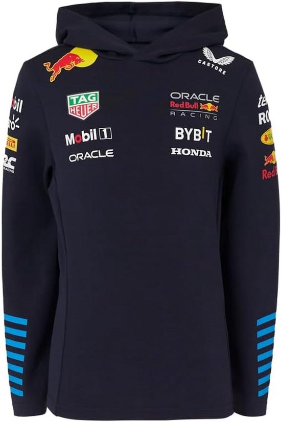 Officiële Formule 1 Hoodie Kinderen Blauw Nachtblauw - School ID 8 Jaar
