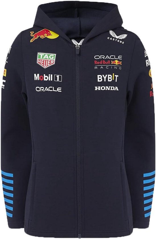 Officiële Formule 1 Race Team Hoodie met Ritssluiting voor Kinderen Blauw