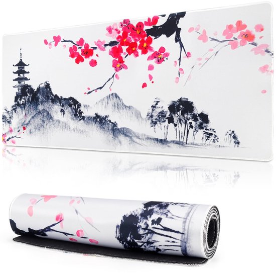 Omgoods - Gaming Mouse Pad XXL 900 x 400mm met Japan Sakura Motief