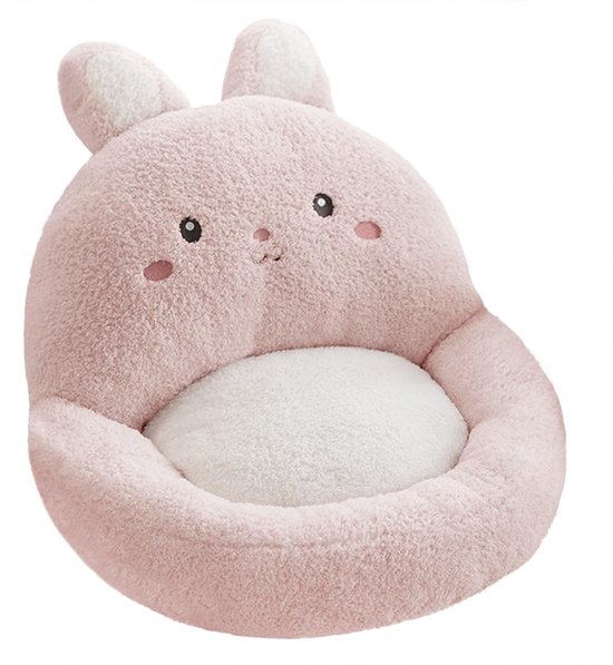 Omgoods- Konijnenkussen Zacht en Comfortabel - Stoelkussen - Taillesteun - Vloerkussen - Decoratie - Perfect voor Kantoor/Gamingstoel - Zitkussen