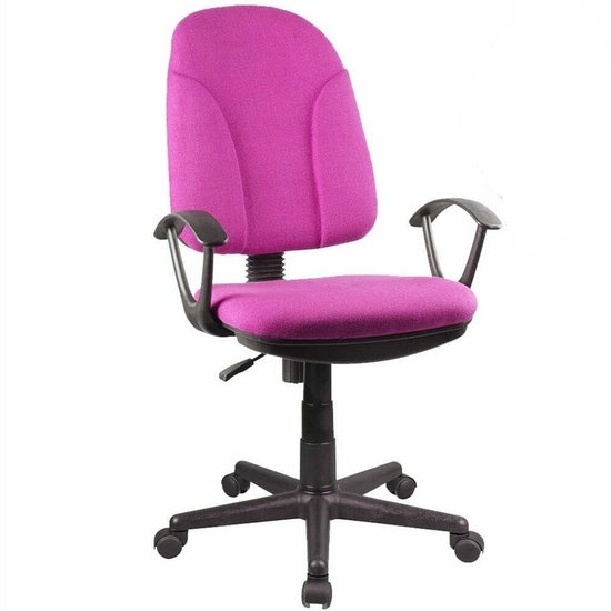 Omgoods - Modern Roze Bureau Stoel met Ademend Stof van omgoods