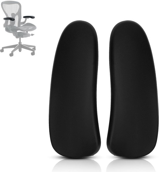 Omgoods - Vervangende Armsteun Voor Herman Miller Aeron Stoel (Zwart, 1 Paar) van omgoods
