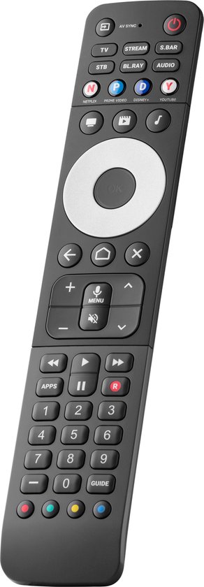 One For All URC7966 Smart Control Pro 6 Universele afstandsbediening IR / BT voor Google TV van One For All