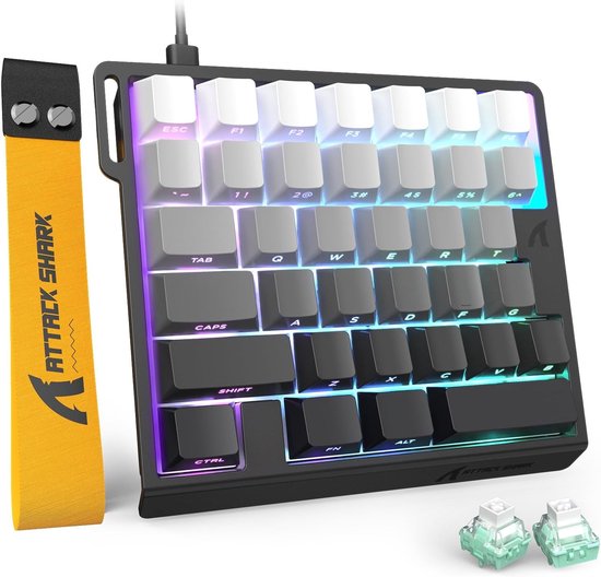 One Hand Gaming Keyboard met 8000Hz Rapid Trigger, 36 Toetsen, RGB Verlichting en Magnetische Schakelaars voor PC/Mac Gaming