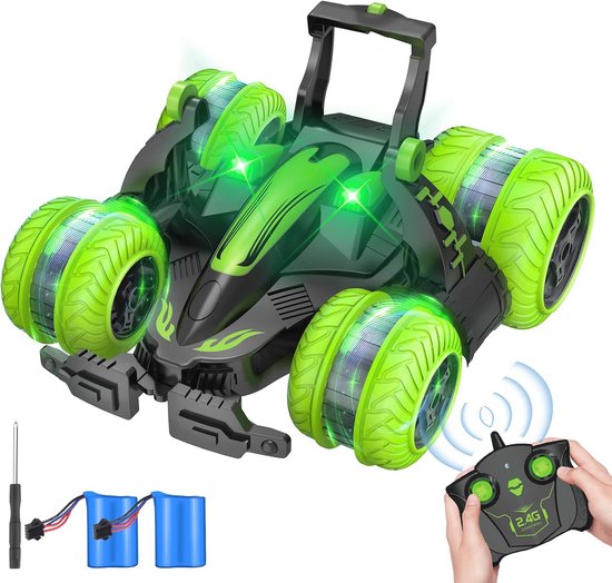 Op afstand bestuurbare stuntauto voor kinderen (3-12 jaar) - 4WD 360° draaiend, lichtgewicht en schokbestendig van Merkloos