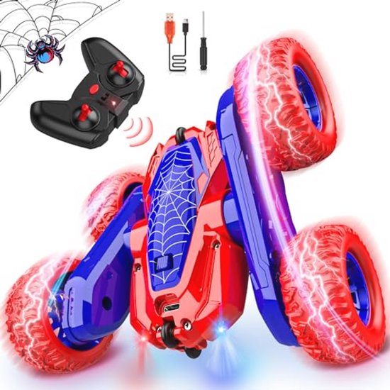 Op afstand bestuurde auto vanaf 3, 4, 5, 6, 7, 8 jaar, speelgoed vanaf 3 tot 10 jaar, jongen monstertruck, 2,4 GHz, 4WD RC auto, outdoor speelgoed, verjaardagscadeau voor kinderen, jongens en meisjes, van Merkloos