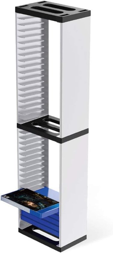 Opbergtoren voor Videogames, Dubbellaags Design voor 36 CD-Spelschijven, Universele Spelhouder voor PS5 en Xbox, Zwart