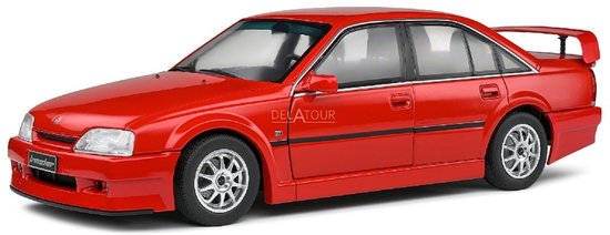 Opel Omega 3000 24V '90, rood Solido schaal 1:18 van Merkloos