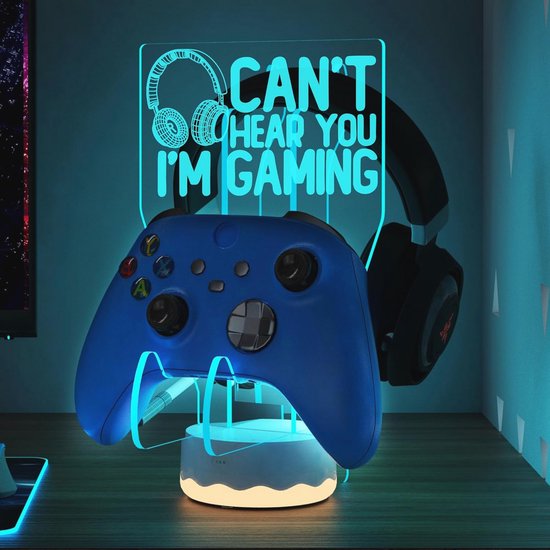 Oplichtende headset en controllerstandaard met 16 kleuren 3D LED-verlichting van Merkloos