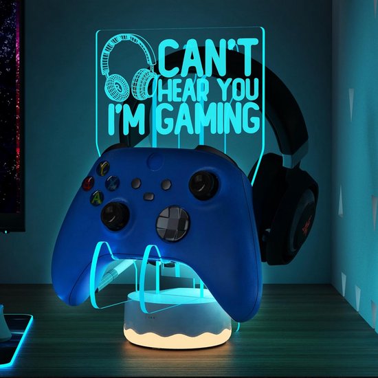 Oplichtende headset en controllerstandaard met 16 kleuren 3D LED-verlichting