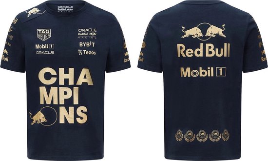 Oracle Red Bull Racing Constructors World Champion T-shirt - Heren - Maat XXS van Oracle Red Bull Racing
