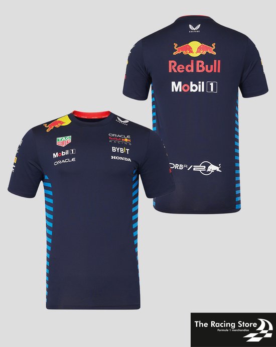 Oracle Red Bull Racing Dames Teamline Shirt 2024 XL - Max Verstappen - Sergio Perez van Oracle Red Bull Racing