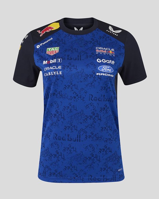 Oracle Red Bull Racing Teamline Dames shirt 2026 Maat S Max Verstappen - Isack Hadjar van Merkloos