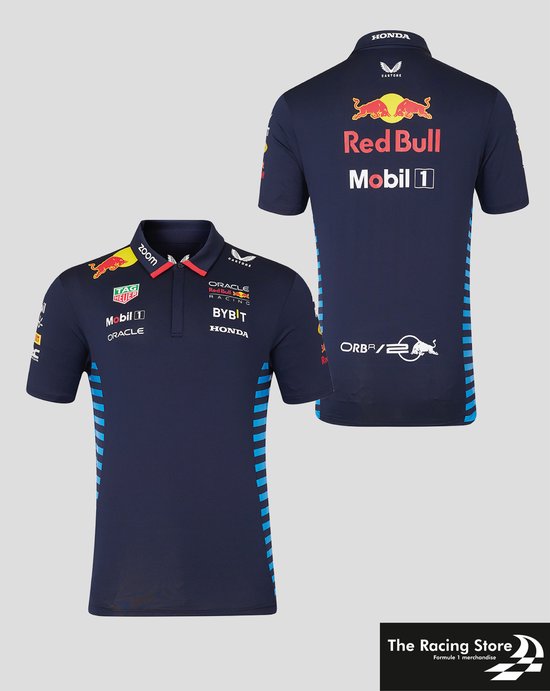 Oracle Red Bull Racing Teamline Kids Polo 2024 JL (152-158) - Max Verstappen - Sergio Perez van Oracle Red Bull Racing