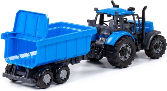 Overige Merken Farmer Frictietractor + Trailer Blauw/Zwart van Overige Merken