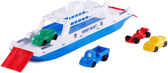 Overige Merken Veerboot 45 Cm + 4 Voertuigen van Merkloos