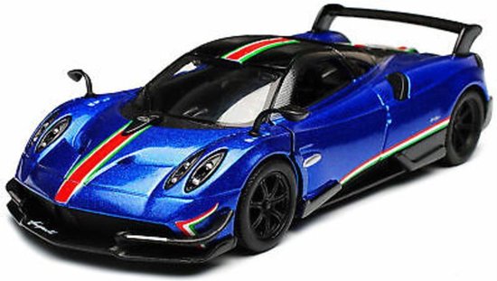 Pagani Huayra BC Blauw – Kinsmart 1:36 - Modelauto - Schaalmodel - Model auto  - Miniatuurauto - Miniatuur autos van Kinsmart
