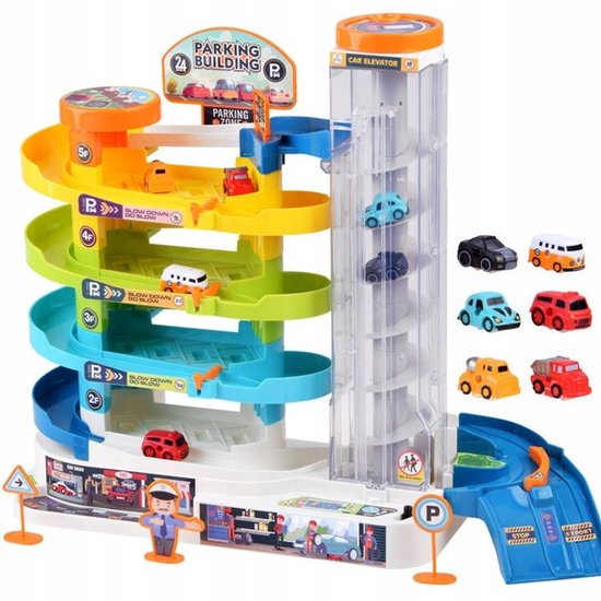 Parkeergarage Speelgoed plaatst Lift in 6 Autootjes van VTech