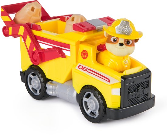 PAW Patrol - Brandweerredding - Rubble's kiepwagen - speelgoedauto met speelfiguur van PAW PATROL