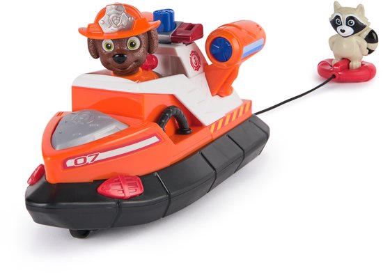 PAW Patrol - Brandweerredding - Zuma's brandweerboot - speelgoedvoertuig met speelfiguur van PAW PATROL