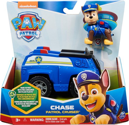 PAW Patrol - Chase's Patrol Cruiser - speelgoedauto met speelfiguur van PAW Patrol