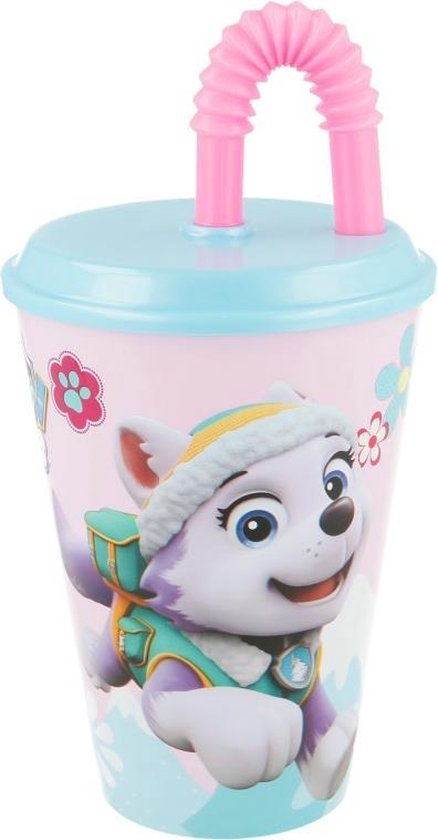 PAW Patrol - Drinkbeker - Met rietje - 430ml - Roze/Lichtblauw van PAW Patrol