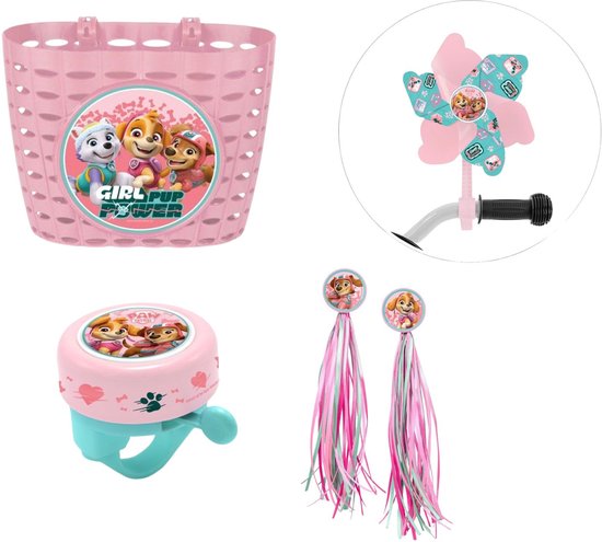 Paw Patrol Fiets accessoires ; Mand, Bel, Franjes en Molen van PAW PATROL
