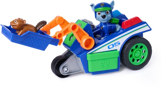 PAW Patrol - Opsporing en Redding - Rocky's recyclevoertuig met 2 figuren & terugtrekfunctie - Speelgoedvoertuigen van Merkloos