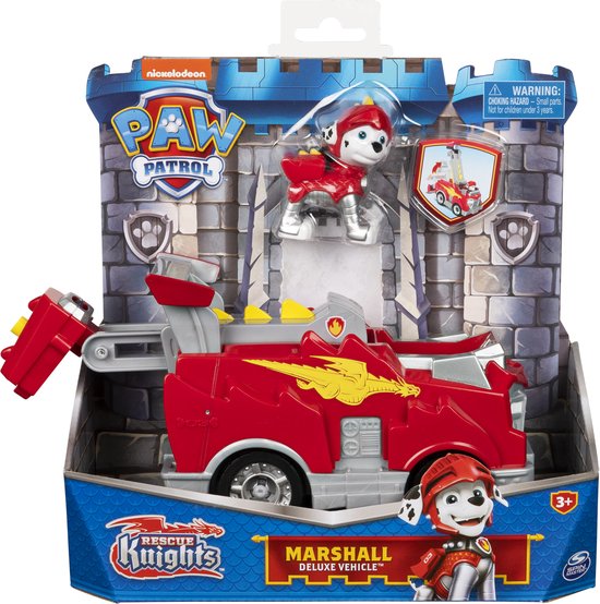 PAW Patrol Rescue Knights - Marshall - Transformerend Speelgoedauto van Merkloos